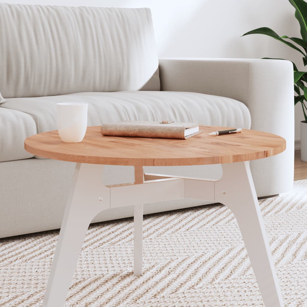 Bordplate Ø60x1,5 cm rund heltre bøketre