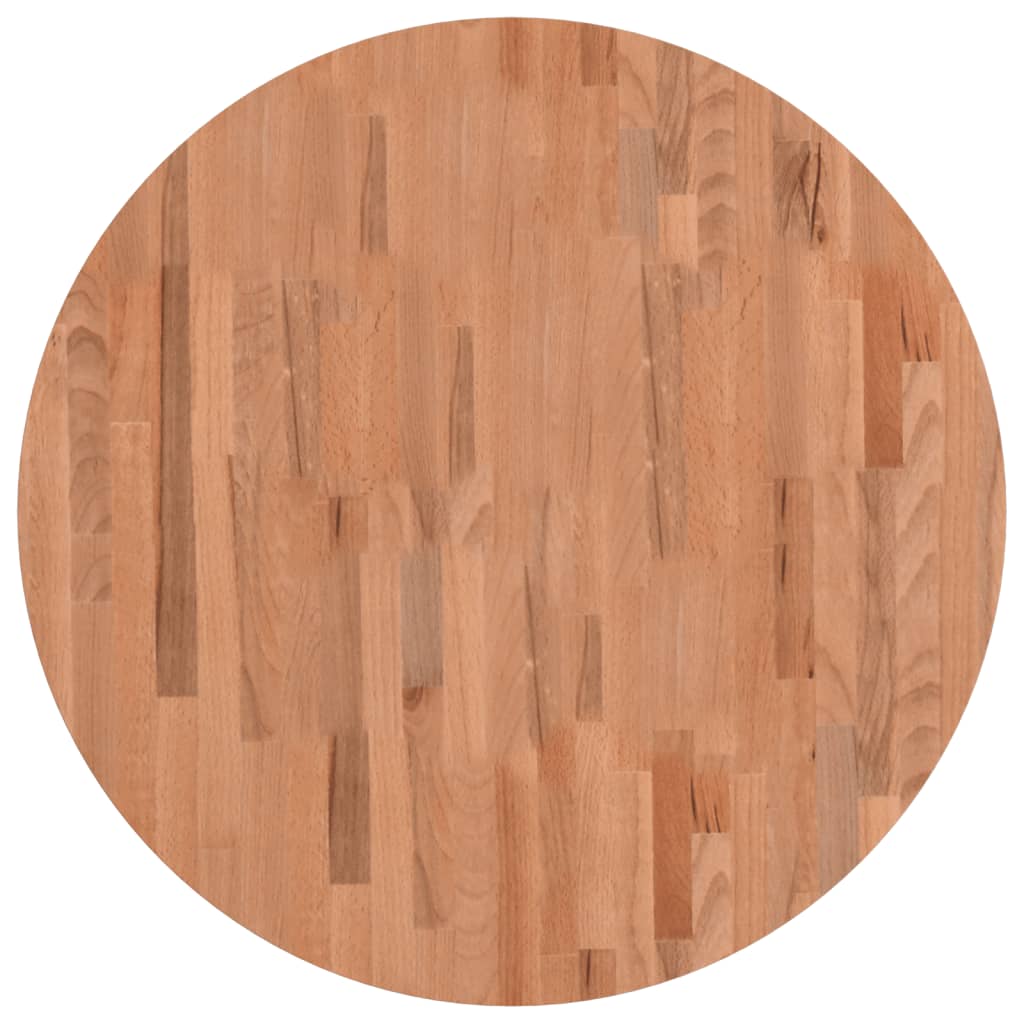 Bordplate Ø80x1,5 cm rund heltre bøketre