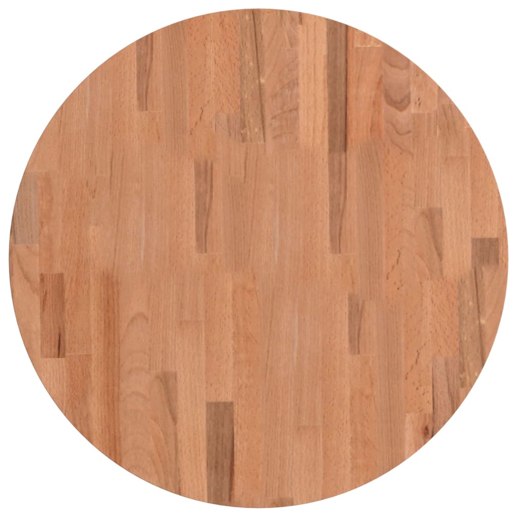 Bordplate Ø60x2,5 cm rund heltre bøketre