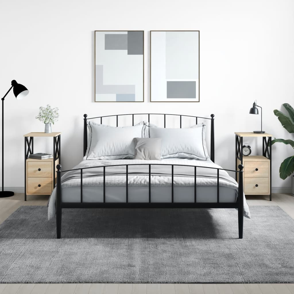 Nattbord 2 stk sonoma eik 34x35,5x70 cm konstruert tre