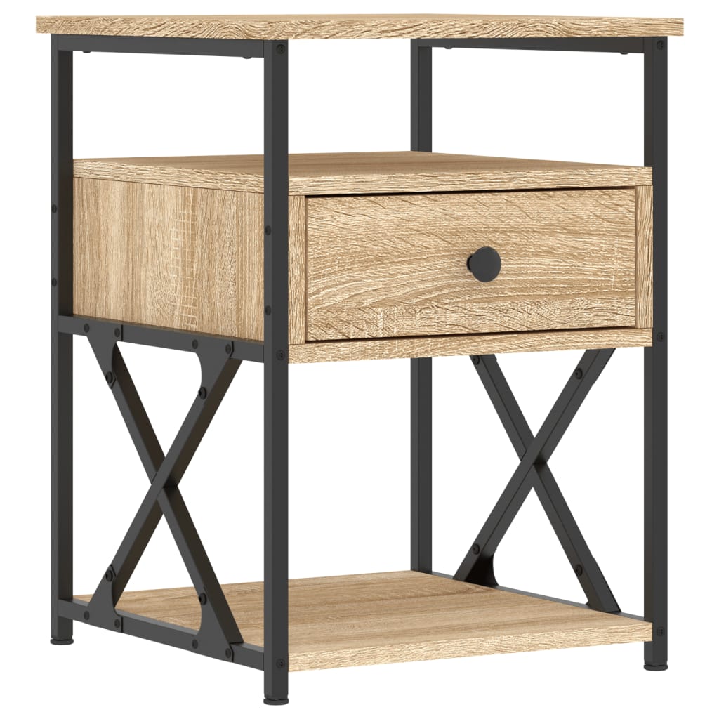 Nattbord sonoma eik 40x42x55 cm konstruert tre