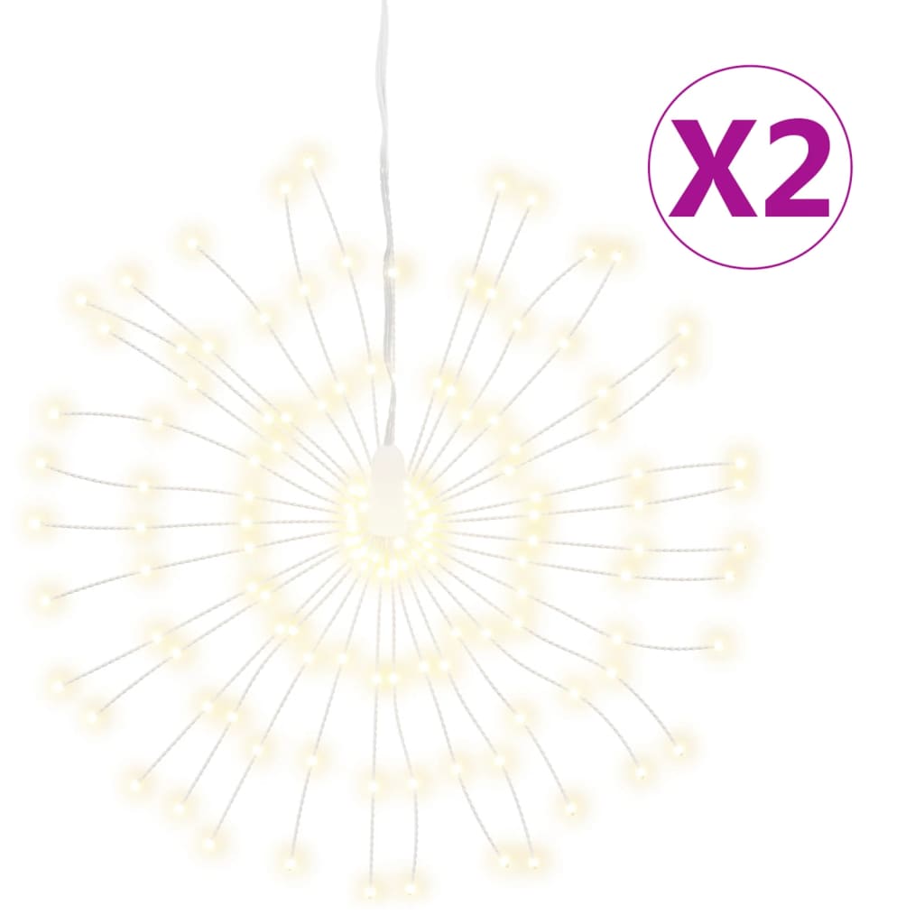 Julestjernelys 140 LED 2 stk varmhvit 17 cm