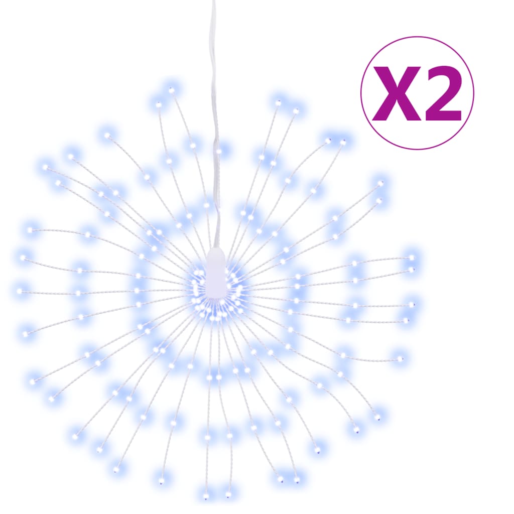 Julestjernelys 140 LED 2 stk kaldhvit 17 cm
