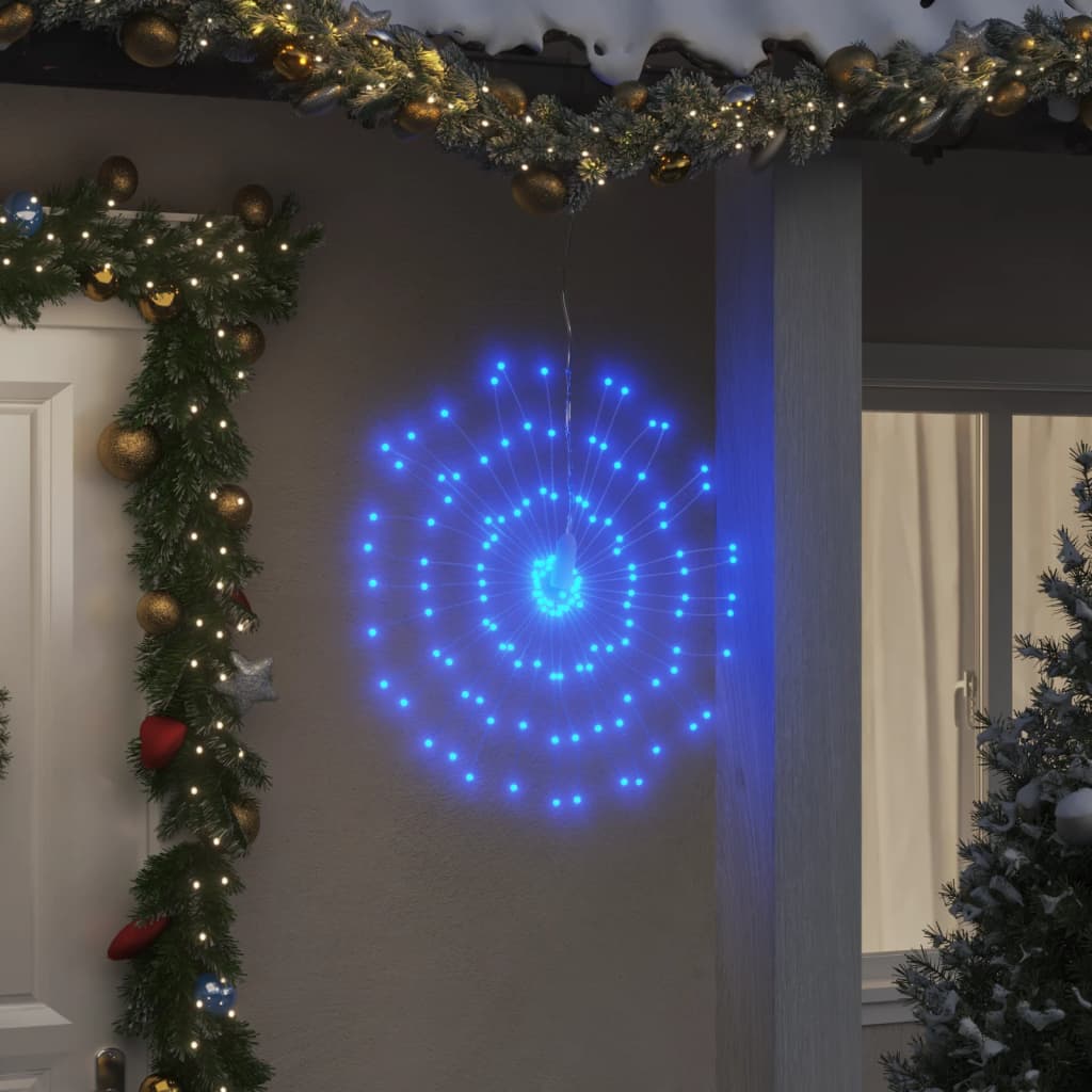 Julestjernelys 140 LED 2 stk blå 17 cm