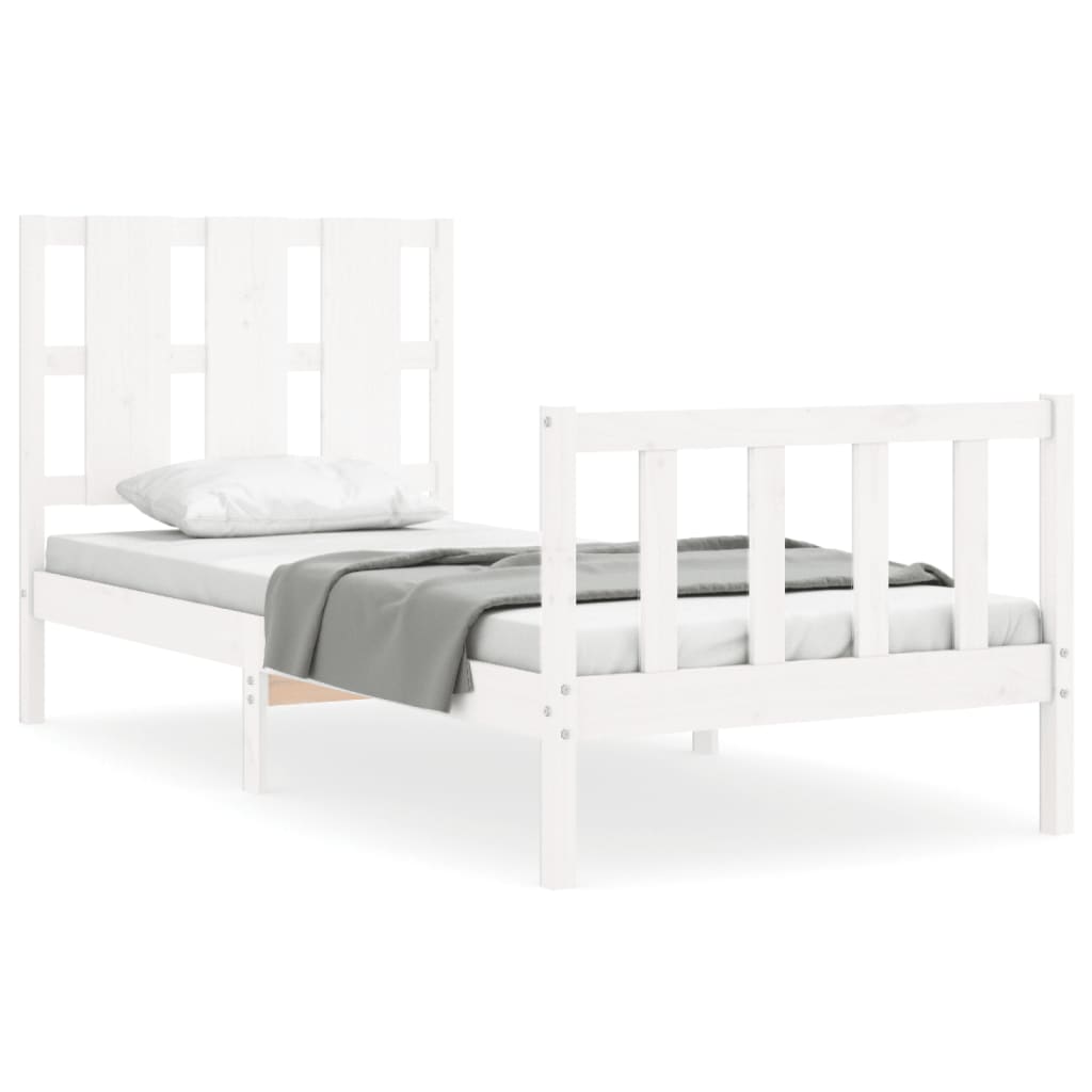Sengeramme uten madrass hvit 90x190 cm heltre furu