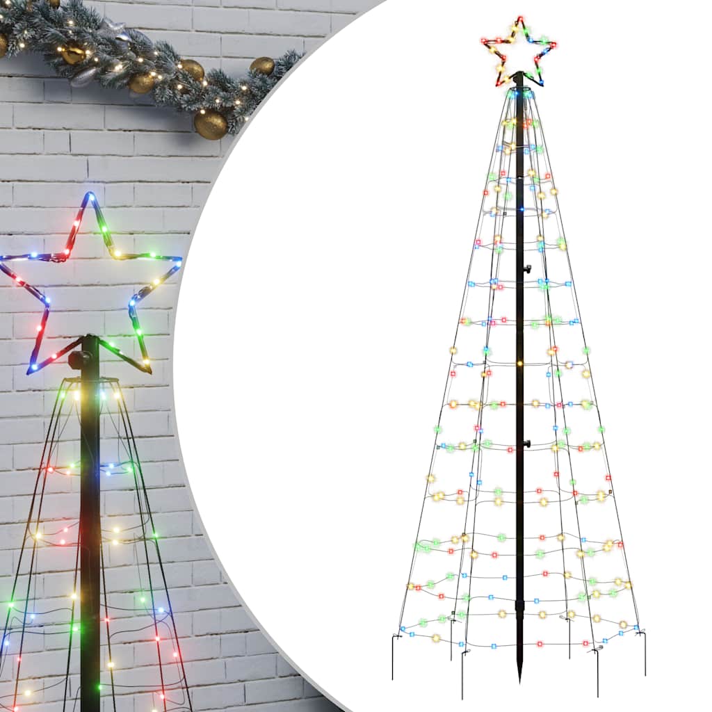 LED Juletre med Spikes 220 LED Fargerike 180 cm