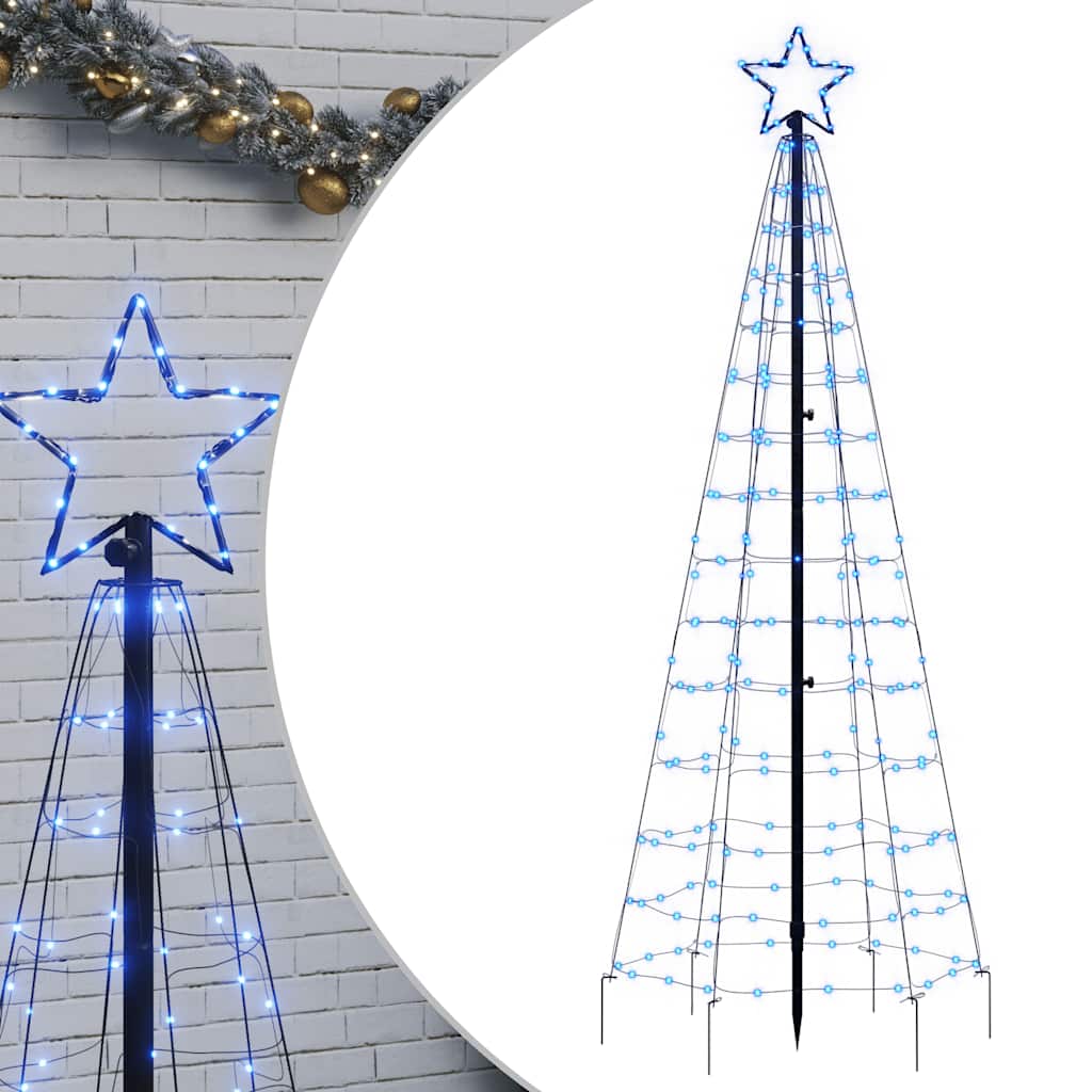 LED Juletre med Spikes 220 LEDs Blå 180 cm