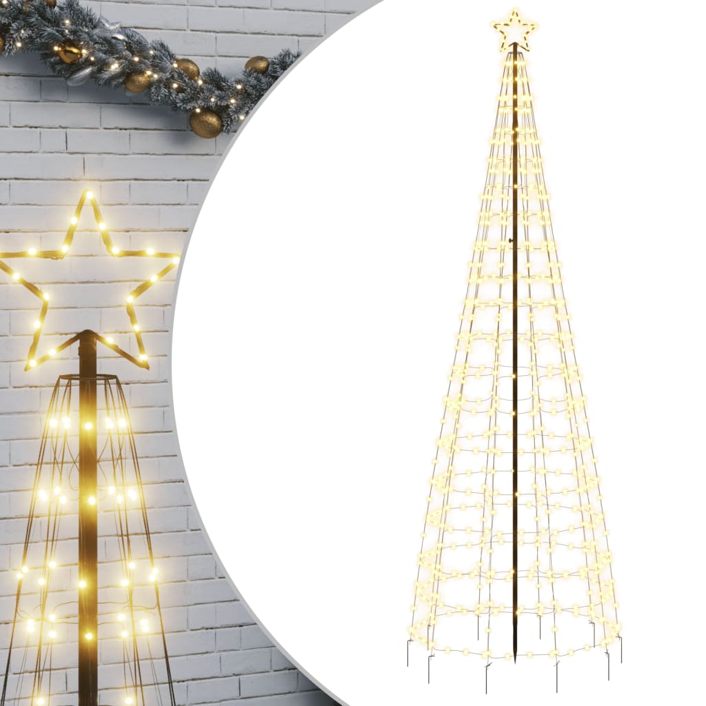 LED Juletre med Spikes 570 LEDs Varm Hvit 300 cm