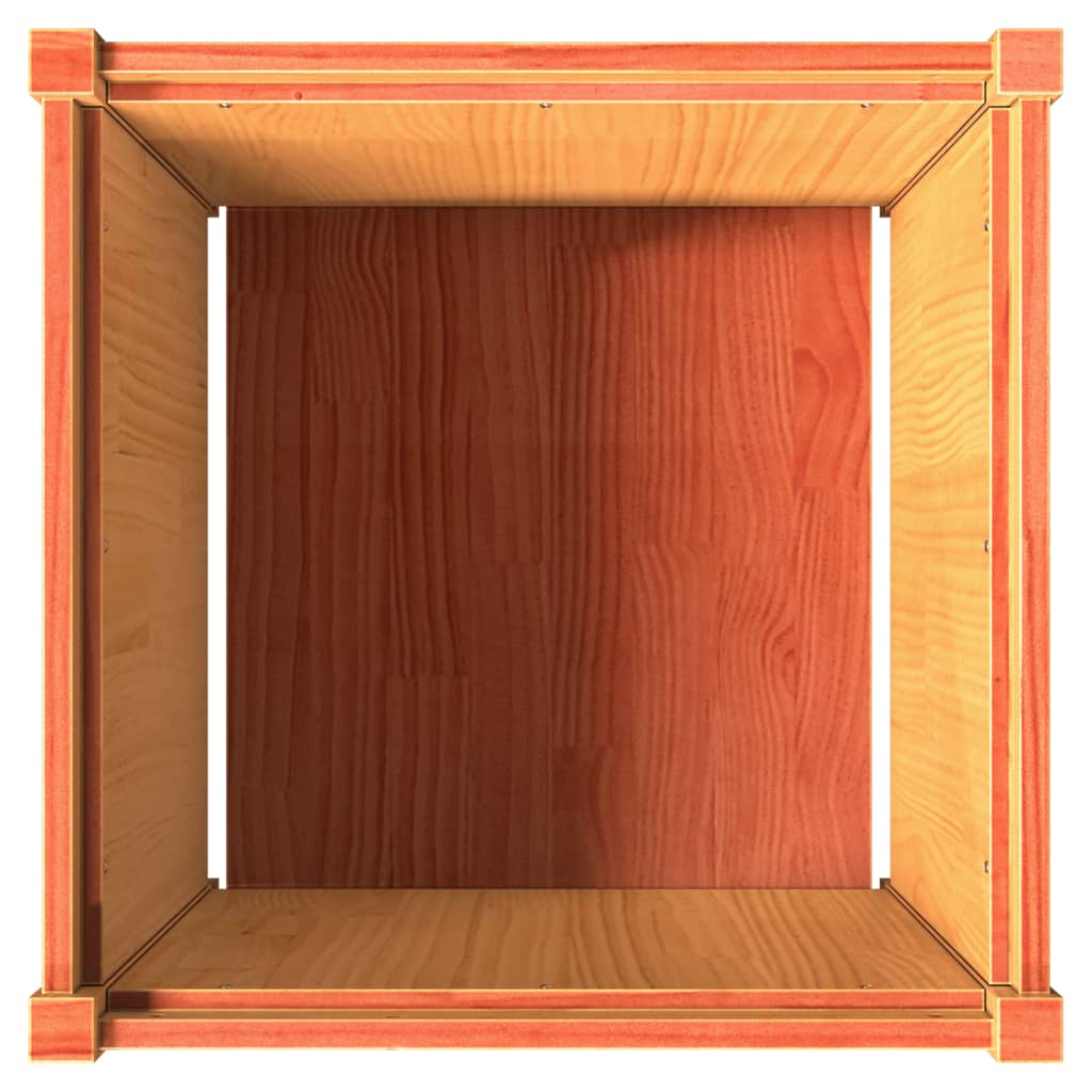 Hageplantekasse voksbrun 60x60x60 cm heltre furu