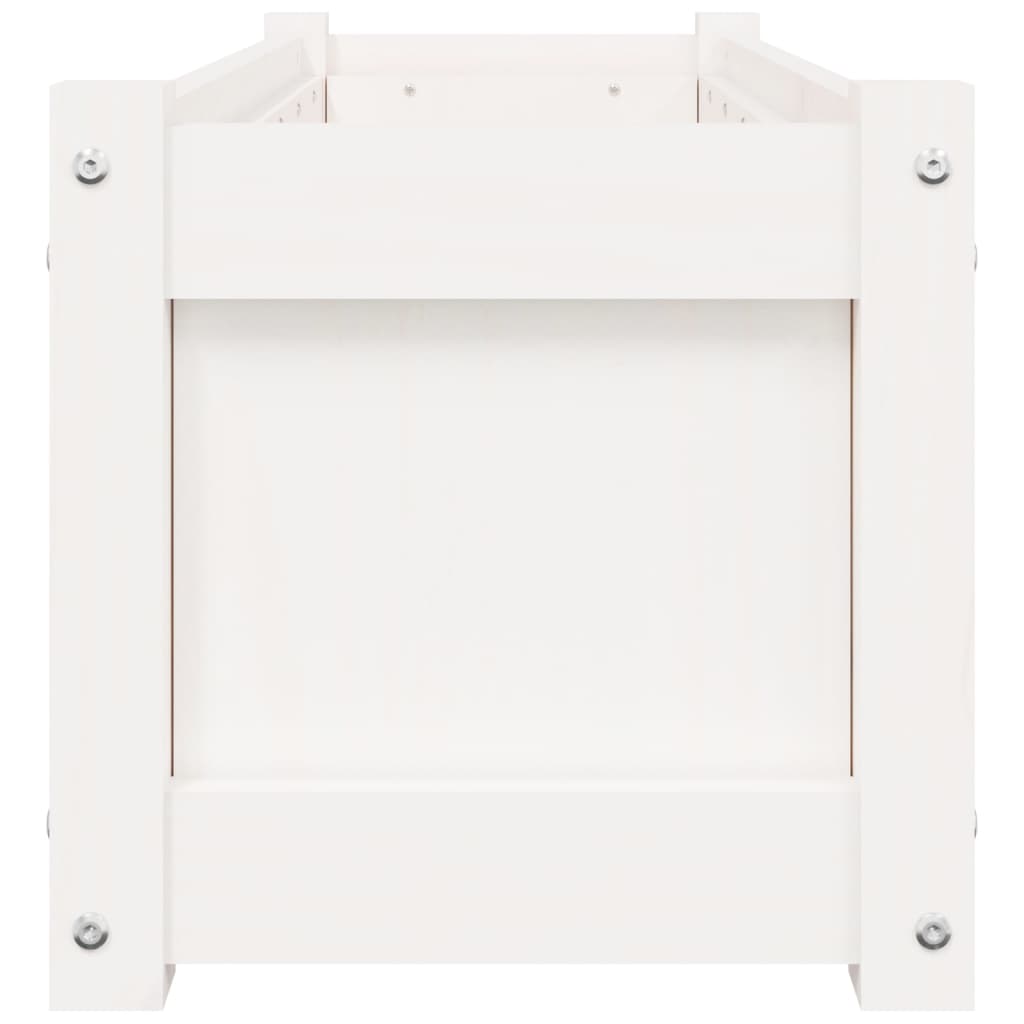 Hageplantekasse hvit 90x31x31 cm heltre furu