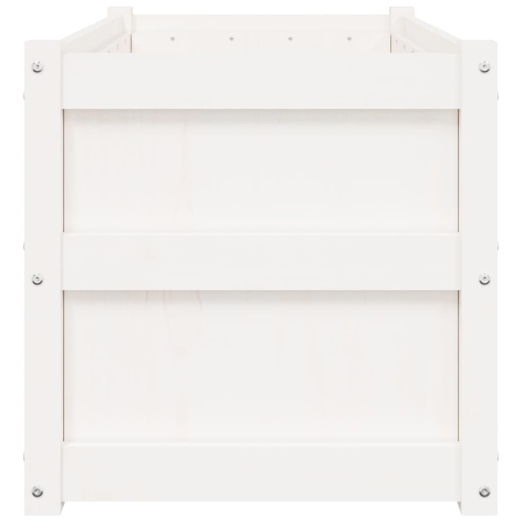 Hageplantekasse hvit 90x50x50 cm heltre furu