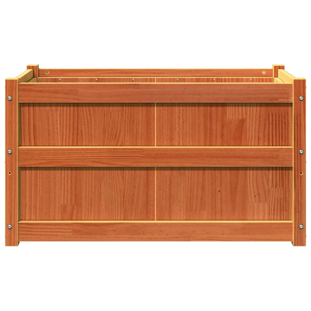 Hageplantekasse voksbrun 90x50x50 cm heltre furu