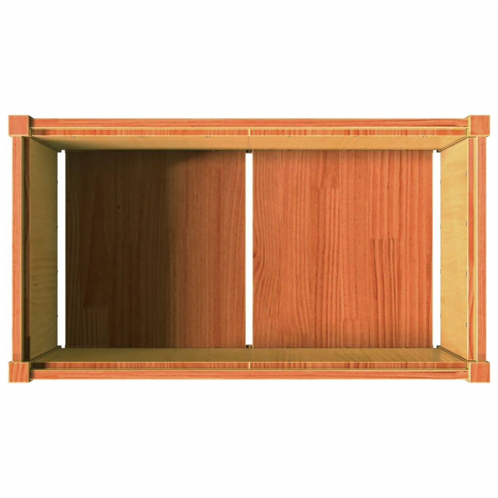 Hageplantekasse voksbrun 90x50x50 cm heltre furu