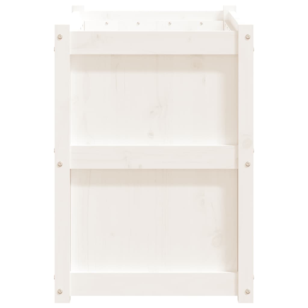 Hageplantekasse hvit 90x50x70 cm heltre furu