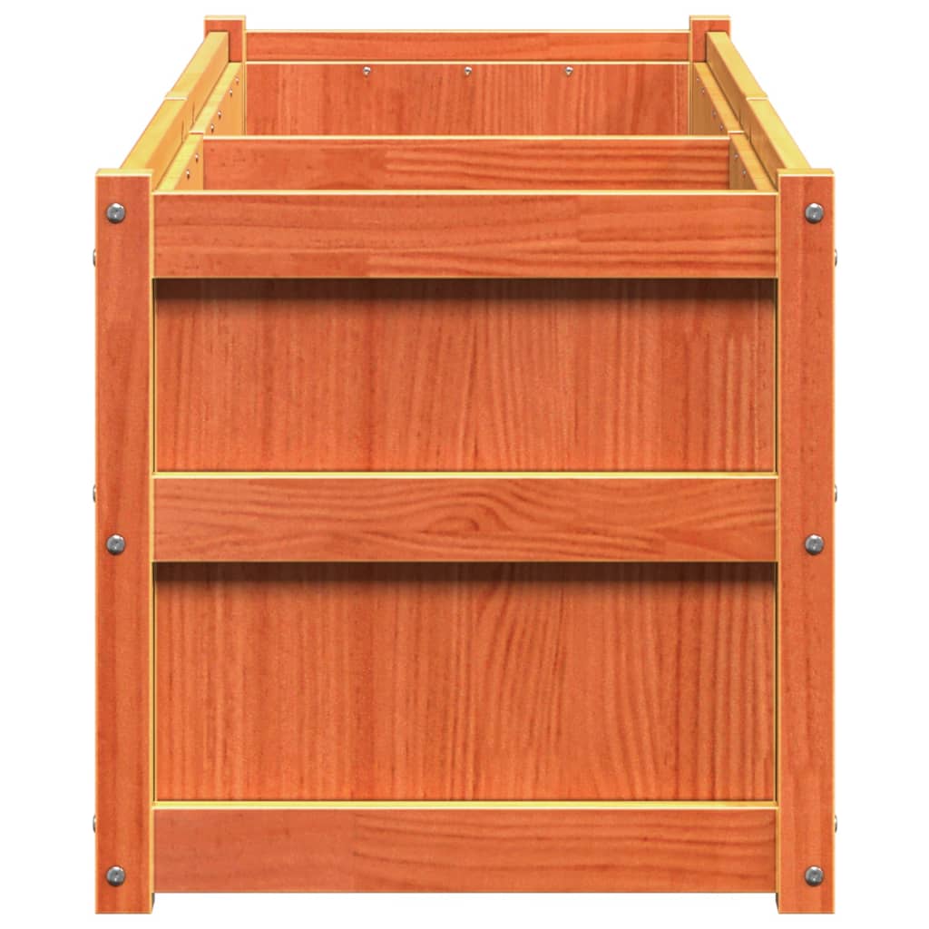 Hageplantekasse voksbrun 150x50x50 cm heltre furu