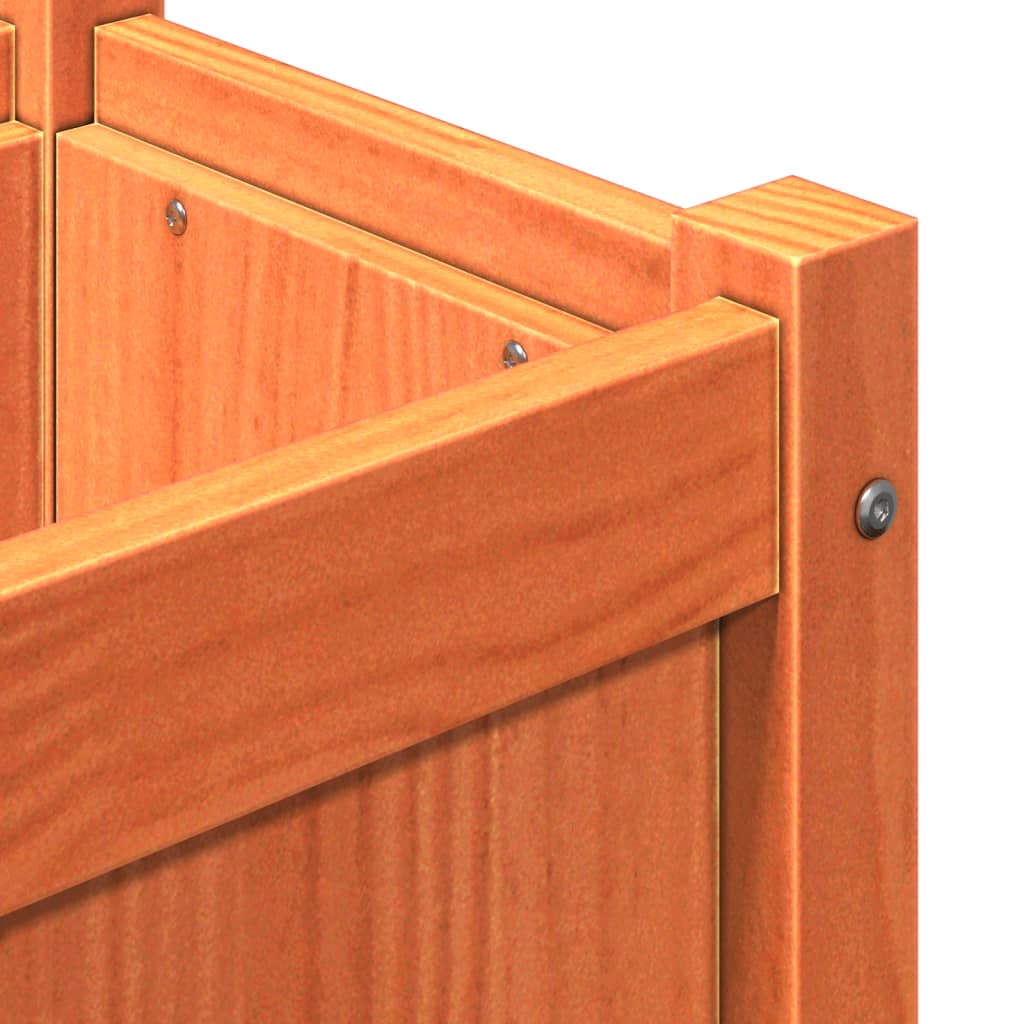 Hageplantekasse voksbrun 180x31x31 cm heltre furu