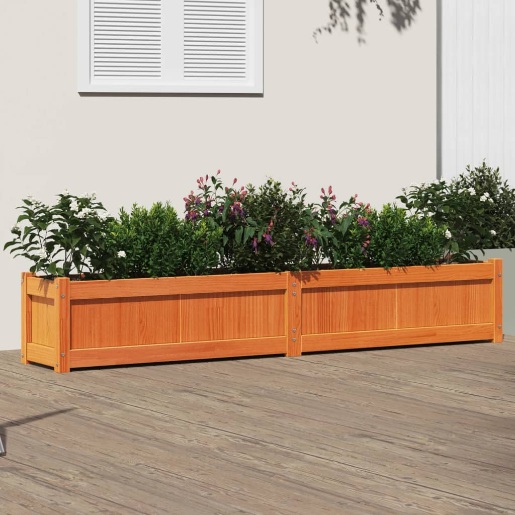 Hageplantekasse voksbrun 180x31x31 cm heltre furu