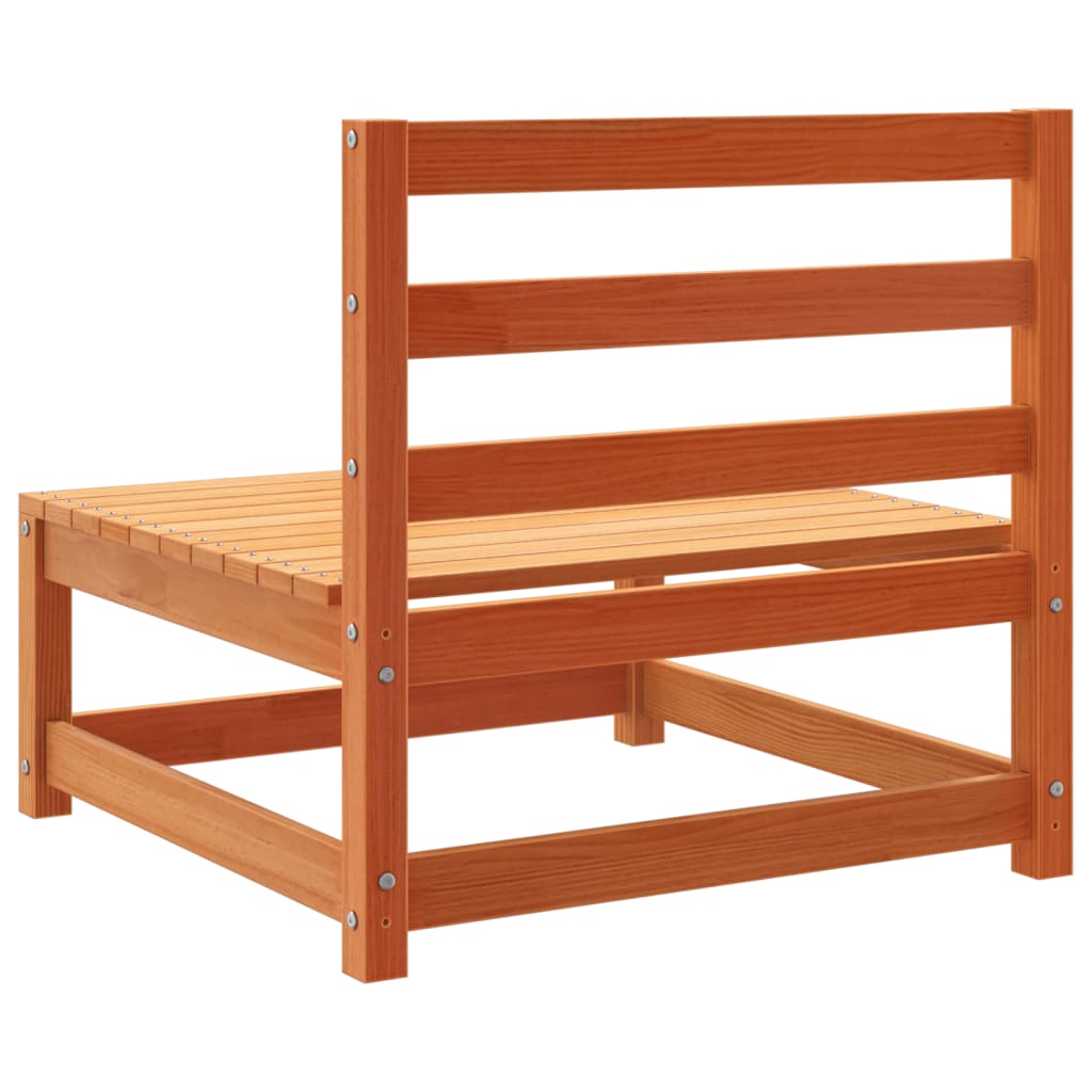 Hagesofa uten armlener voksbrun 70x70x67 cm heltre furu