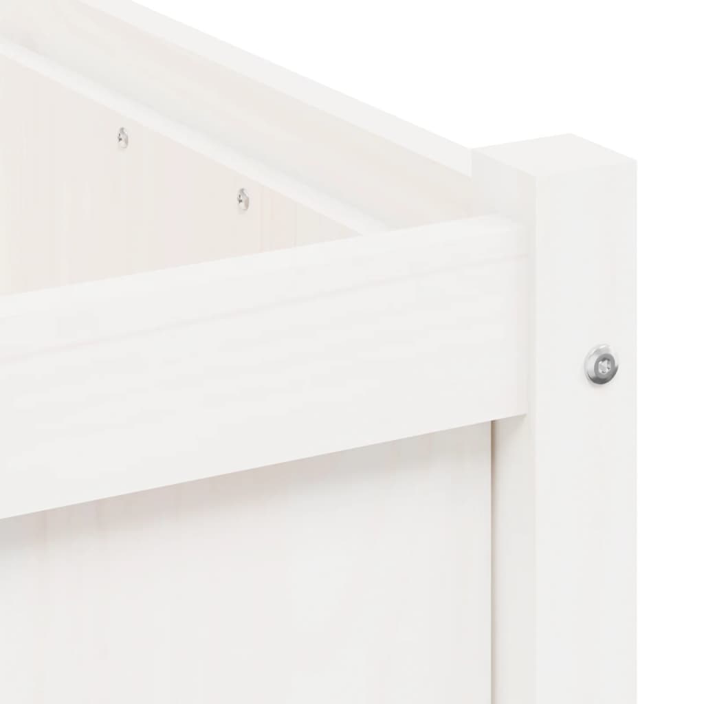 Hageplantekasse hvit 50x50x50 cm heltre furu