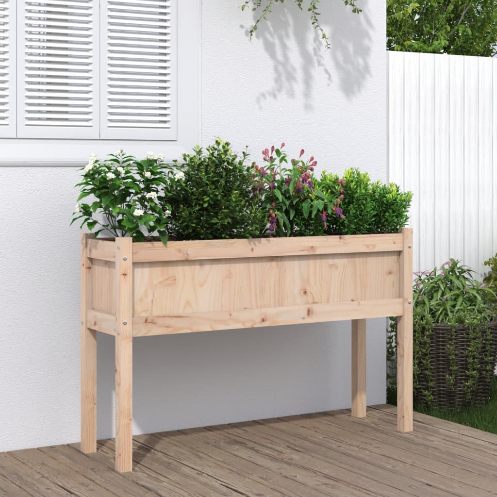 Hageplantekasse med ben 110x31x70 cm heltre furu