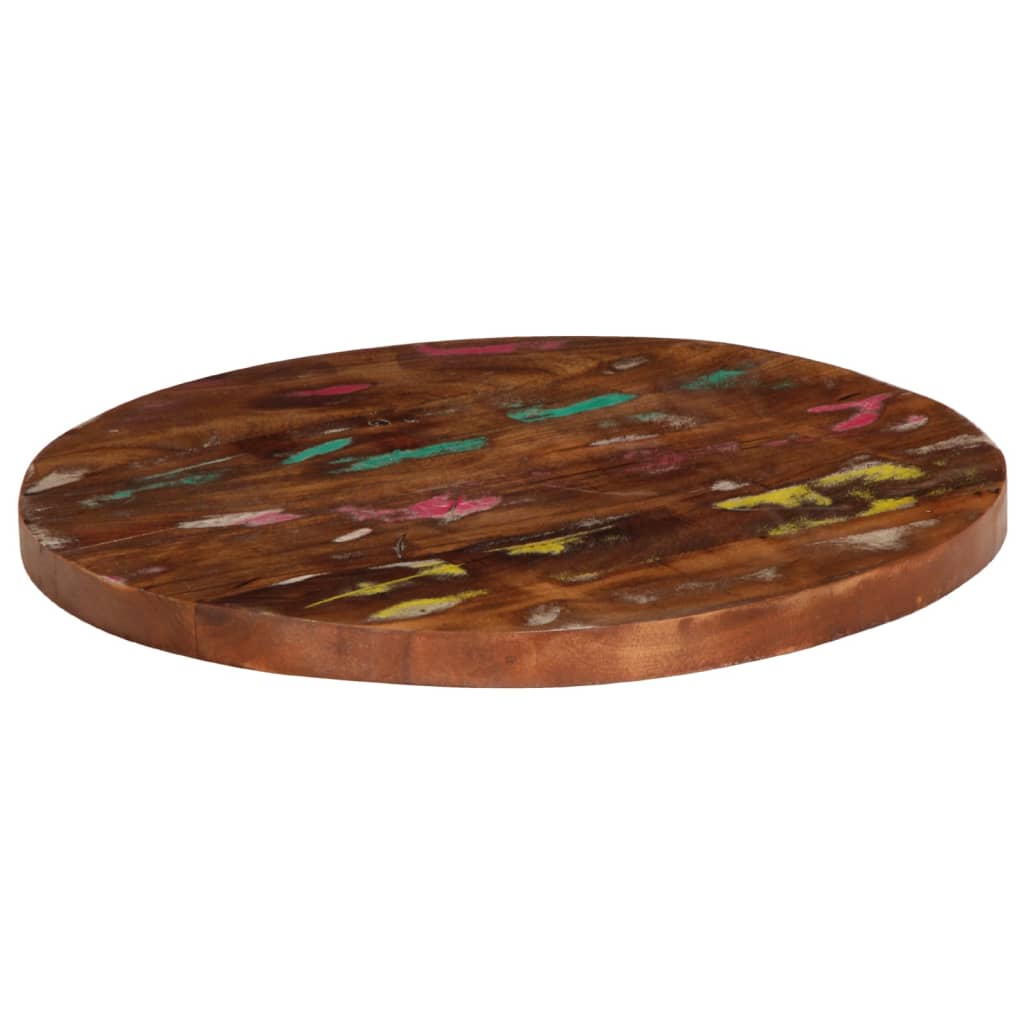 Bordplate Ø 60x2,5 cm rund gjenvunnet heltre
