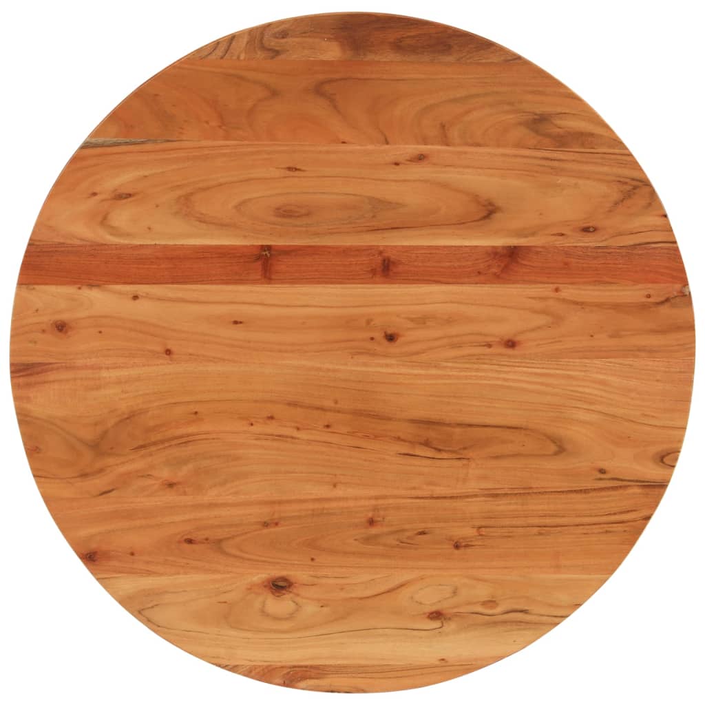 Bordplate Ø80x2,5 cm rund heltre akasie