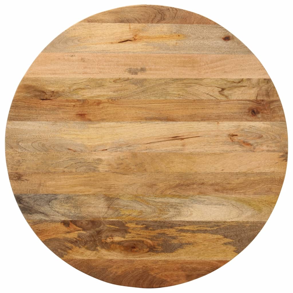 Bordplate Ø 90x3,8 cm rund heltre mango