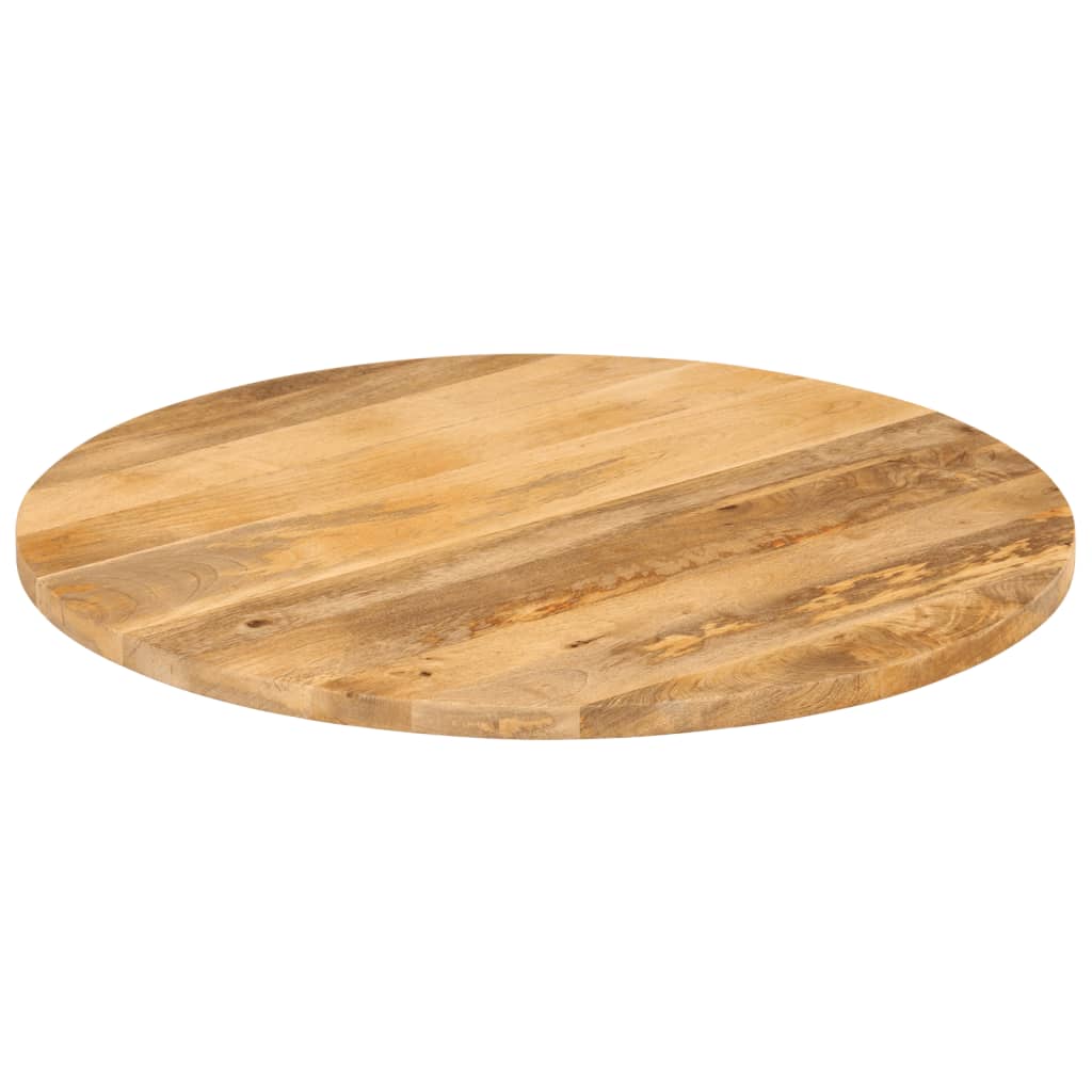Bordplate Ø 90x3,8 cm rund heltre mango