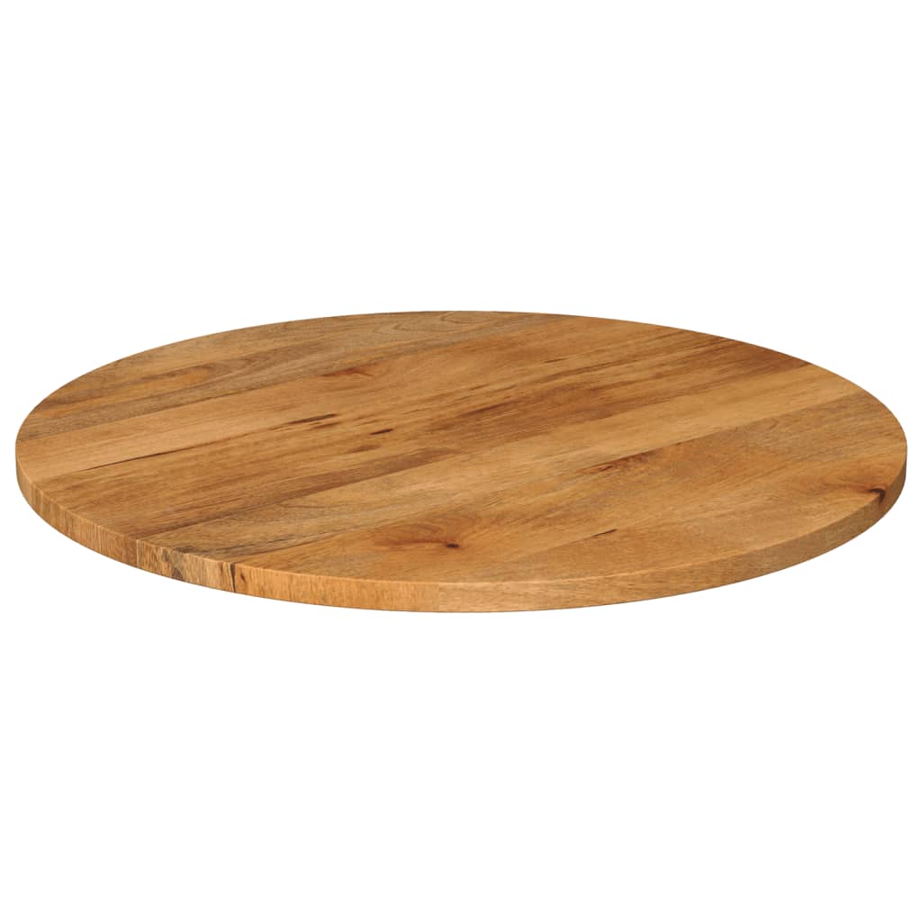 Bordplate Ø 90x3,8 cm rund heltre mango