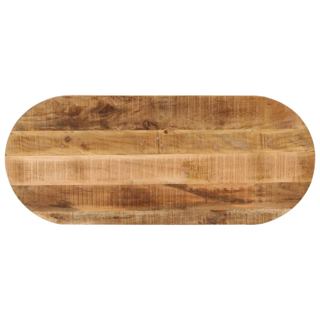 Bordplate 90x40x3,8 cm oval grovt heltre mangotre