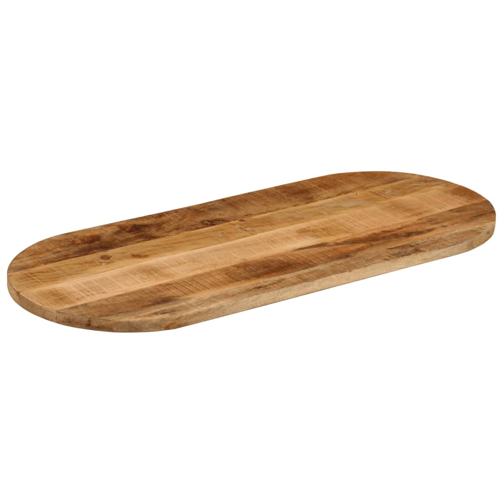 Bordplate 90x40x3,8 cm oval grovt heltre mangotre