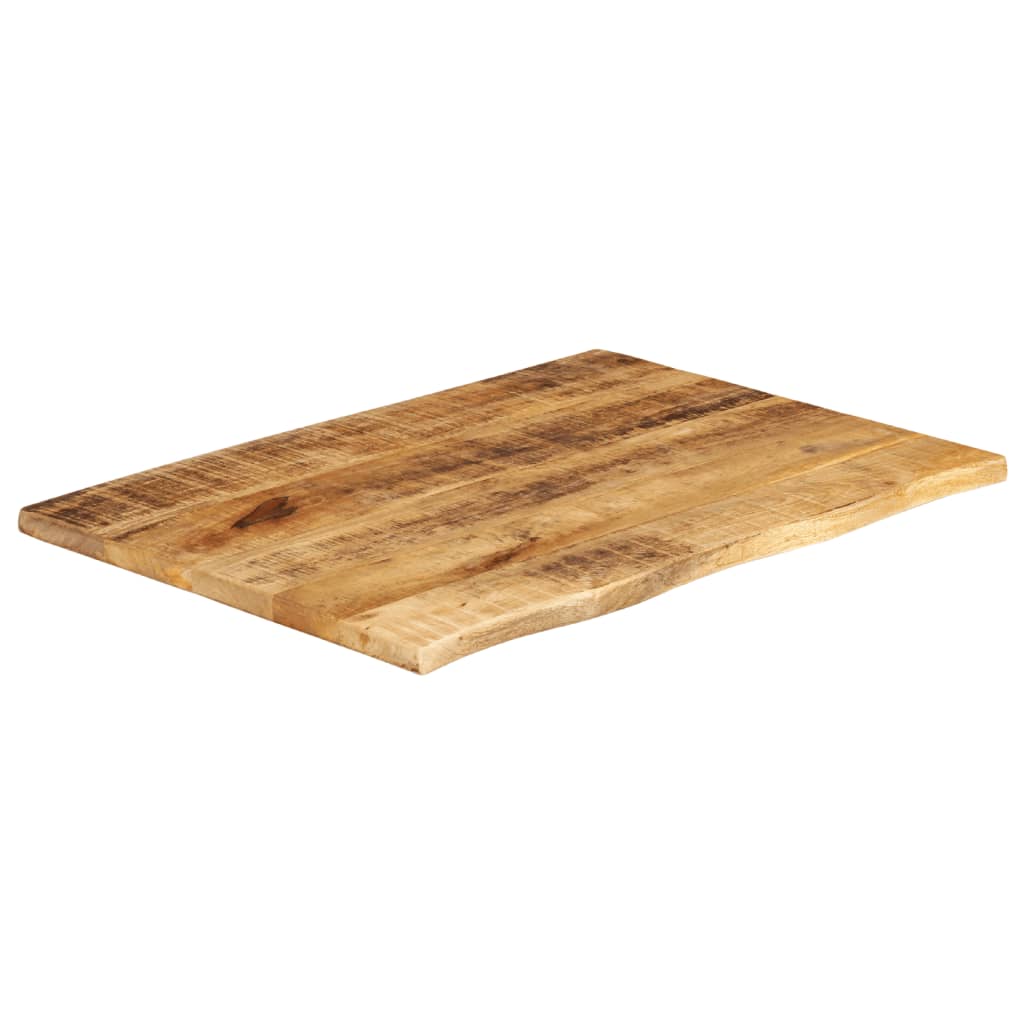 Bordplate 70x60x2,5 cm naturlig kant grovt heltre mangotre