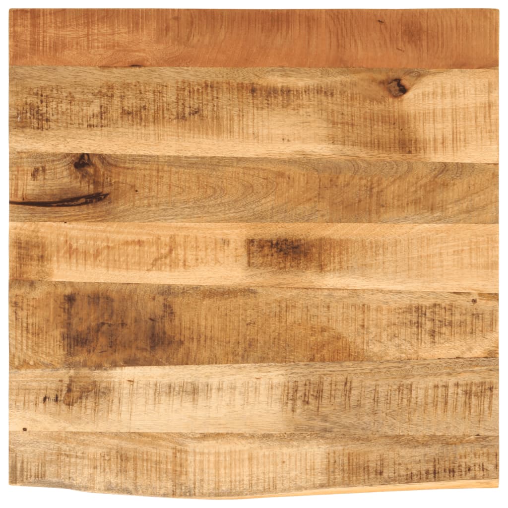 Bordplate 80x80x2,5 cm naturlig kant grovt heltre mangotre