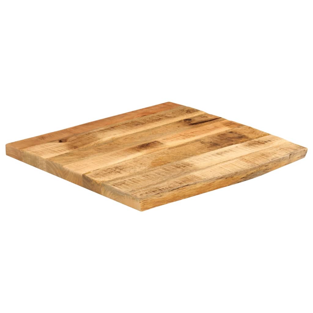 Bordplate 80x80x2,5 cm naturlig kant grovt heltre mangotre