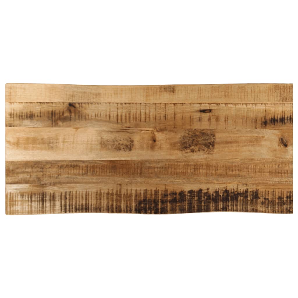 Bordplate naturlig kant 90x40x2,5 cm grovt heltre mangotre