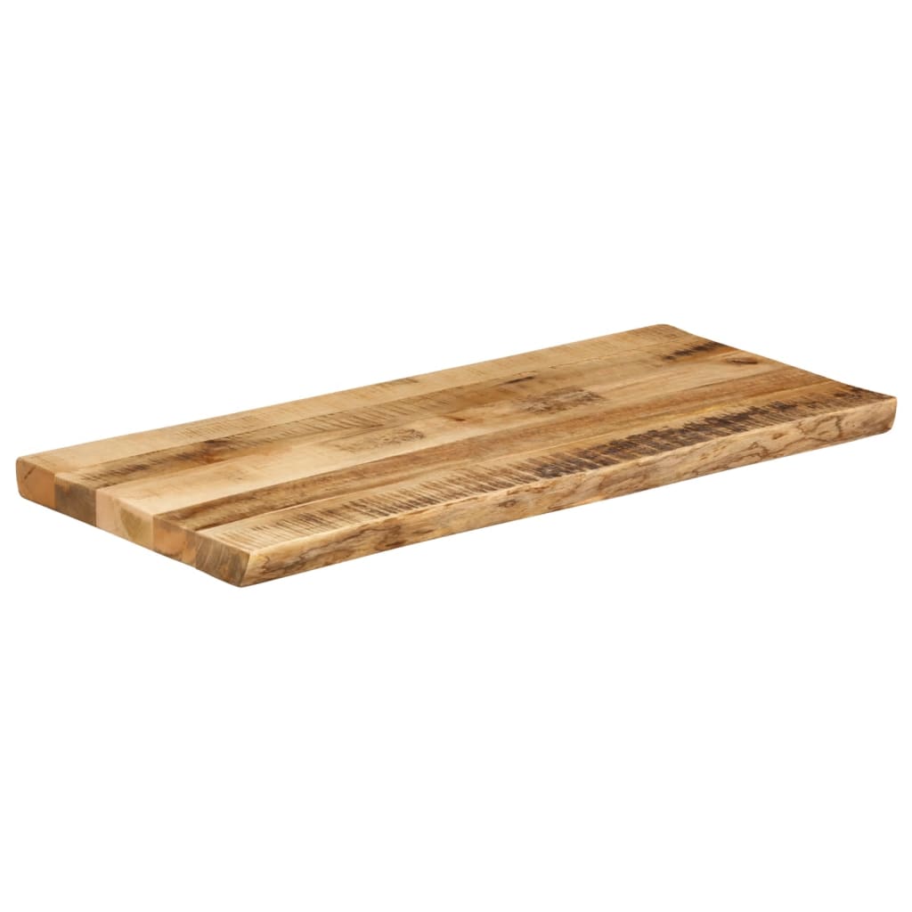 Bordplate naturlig kant 90x40x2,5 cm grovt heltre mangotre