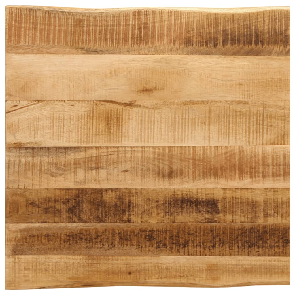 Bordplate naturlig kant 80x80x2,5 cm grovt heltre mangotre