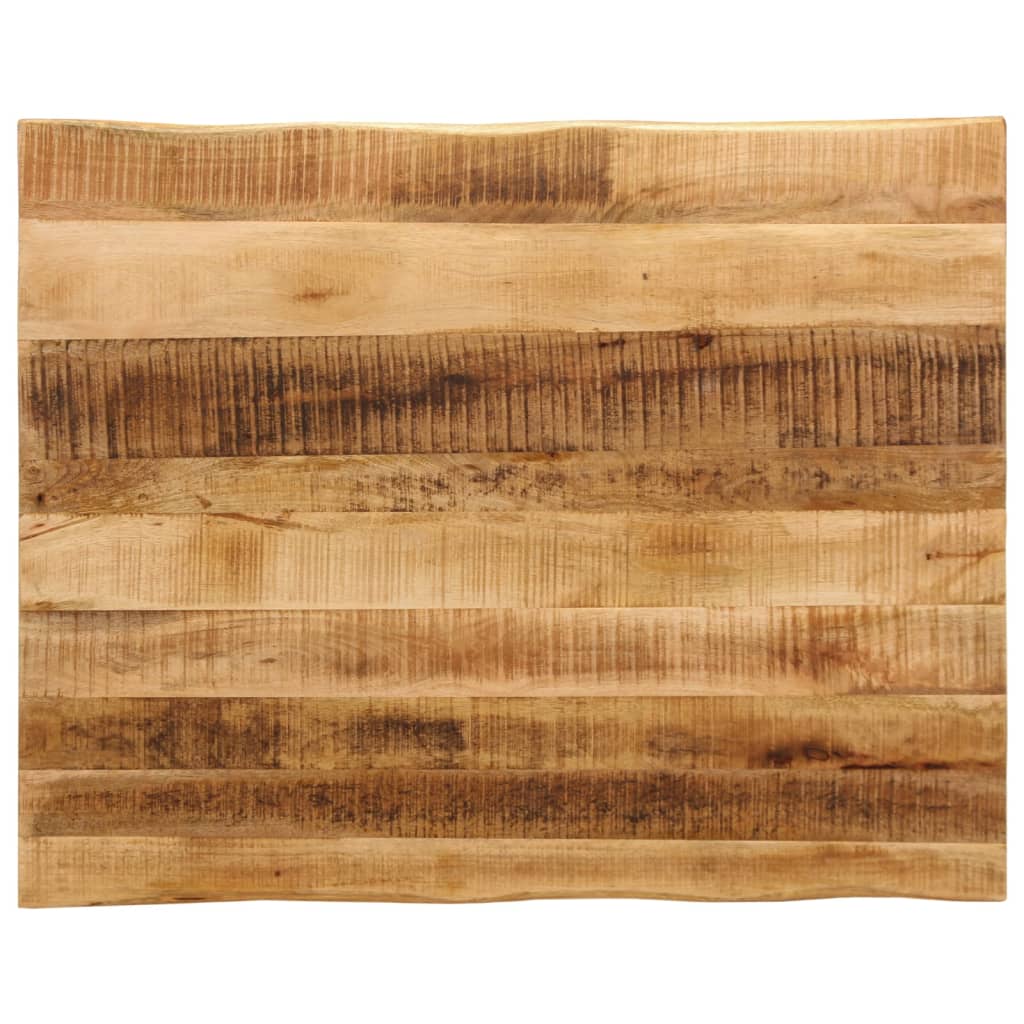 Bordplate naturlig kant 90x80x2,5 cm grovt heltre mangotre