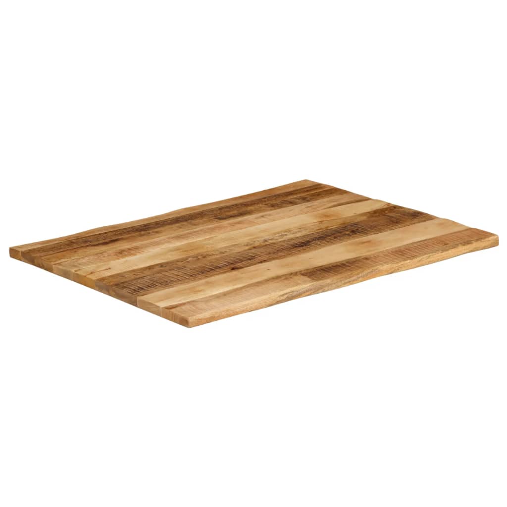 Bordplate naturlig kant 90x80x2,5 cm grovt heltre mangotre