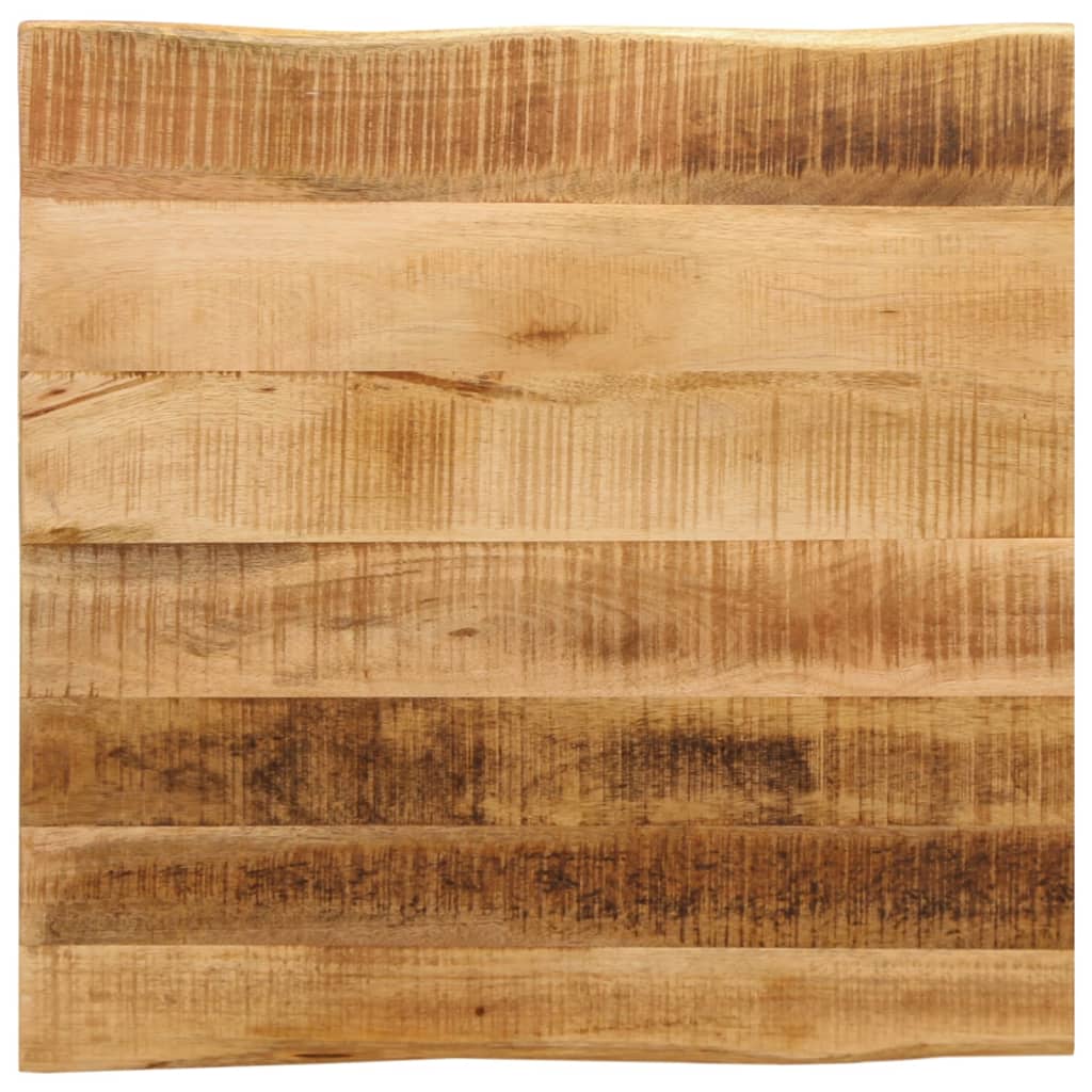 Bordplate naturlig kant 40x40x3,8 cm grovt heltre mangotre