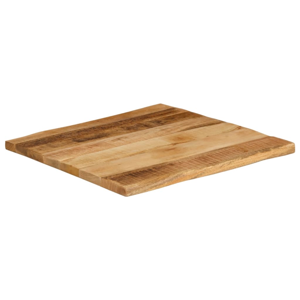 Bordplate naturlig kant 40x40x3,8 cm grovt heltre mangotre