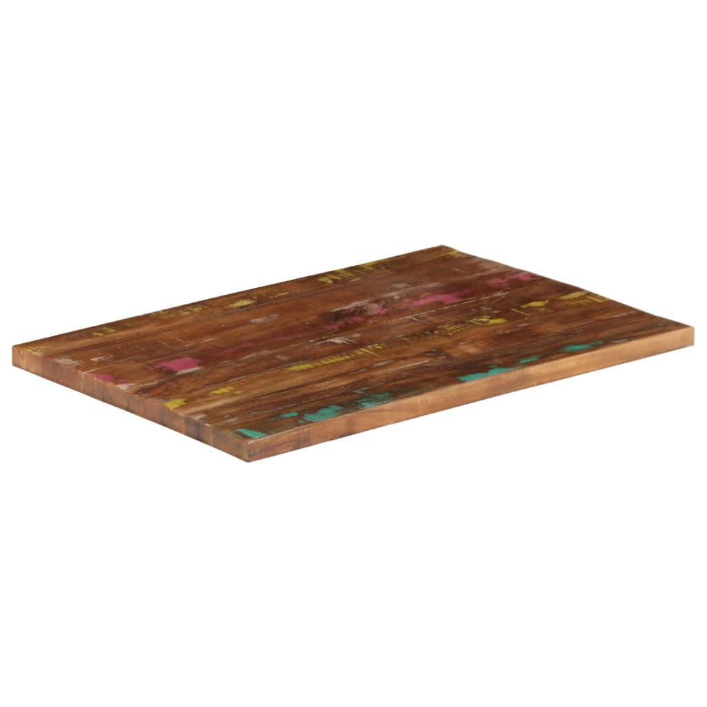 Bordplate 90x70x2,5 cm rektangulær gjenvunnet heltre