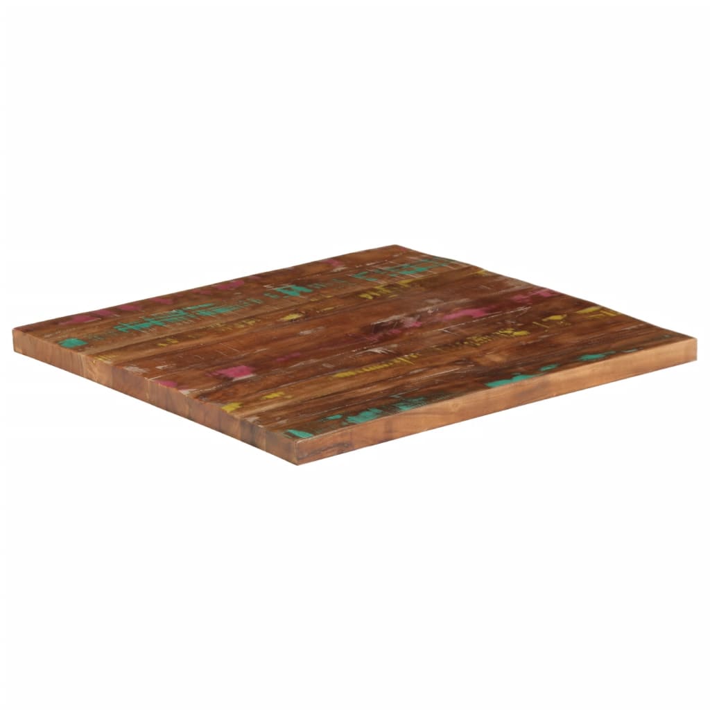 Bordplate 80x80x3,8 cm firkantet gjenvunnet heltre