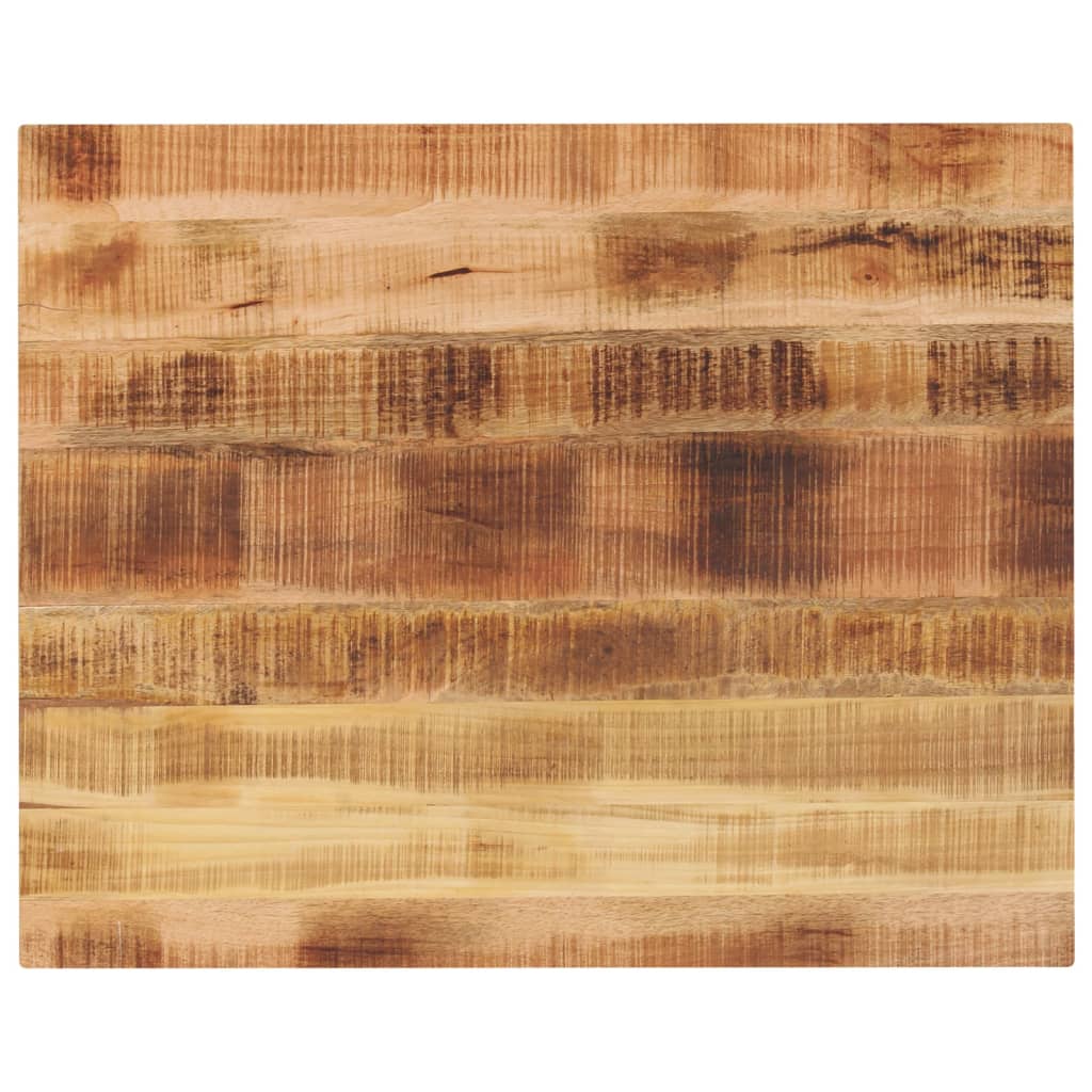Bordplate 90x80x3,8 cm rektangulær grovt heltre mango