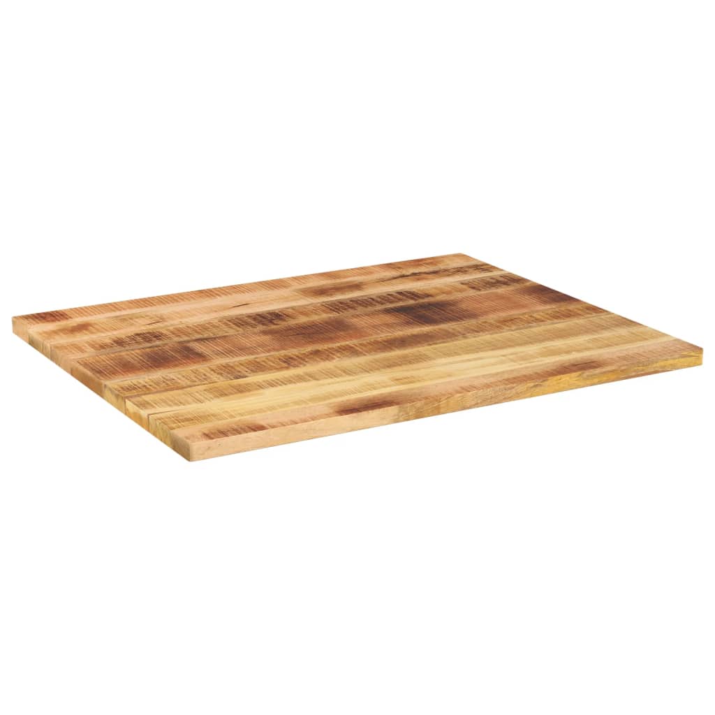 Bordplate 90x80x3,8 cm rektangulær grovt heltre mango