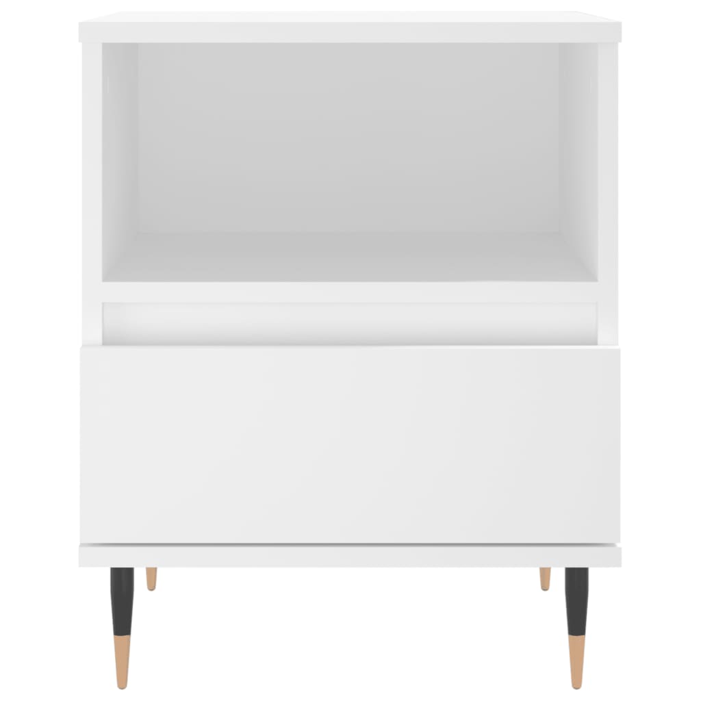 Nattbord 2 stk hvit 40x35x50 cm konstruert tre