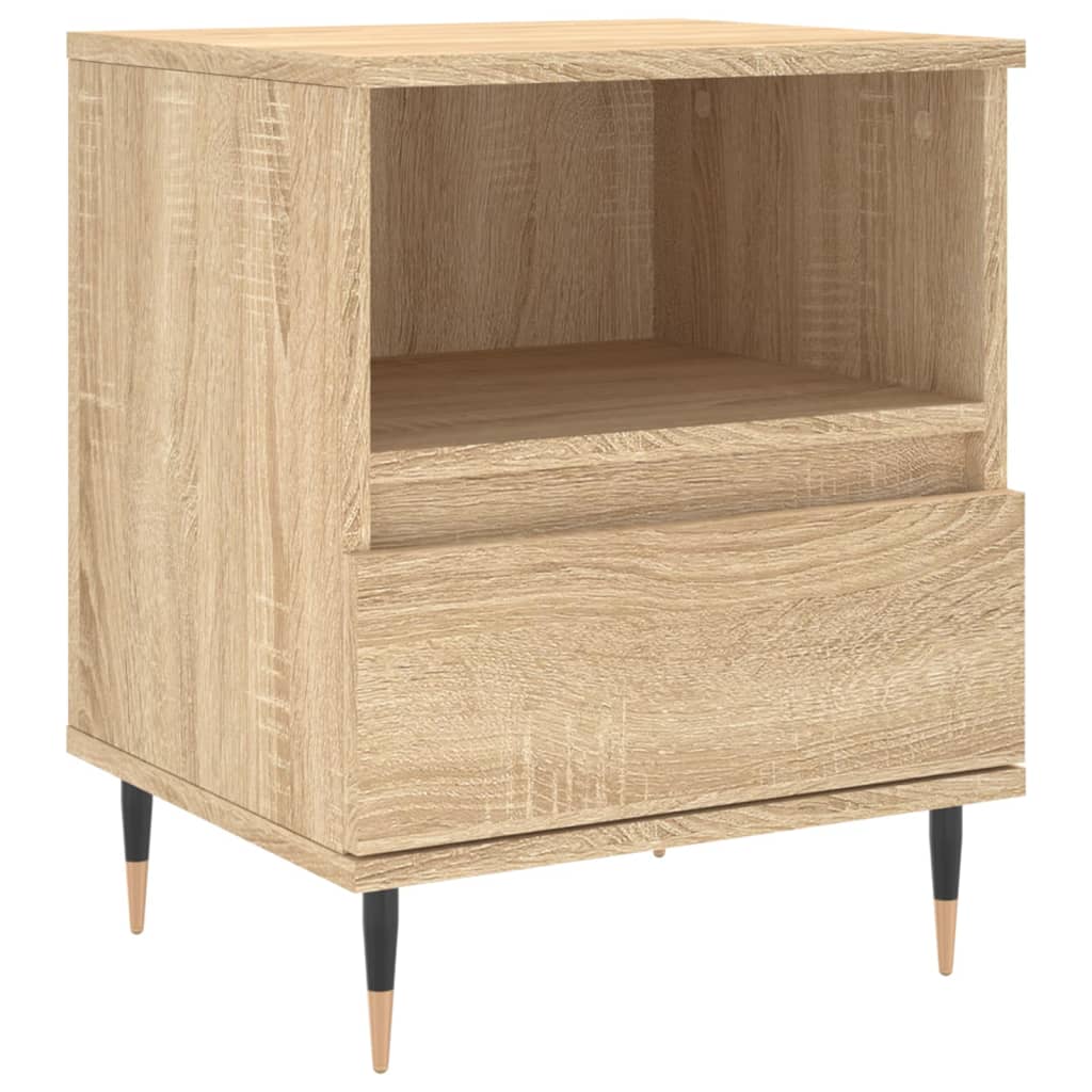Nattbord 2 stk sonoma eik 40x35x50 cm konstruert tre