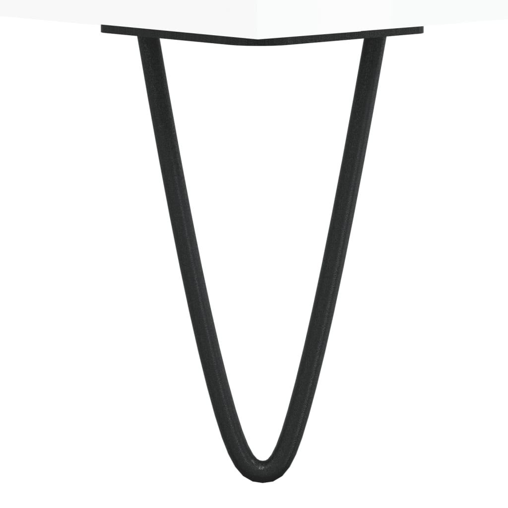 Nattbord 2 stk høyglans hvit 40x35x50 cm konstruert tre