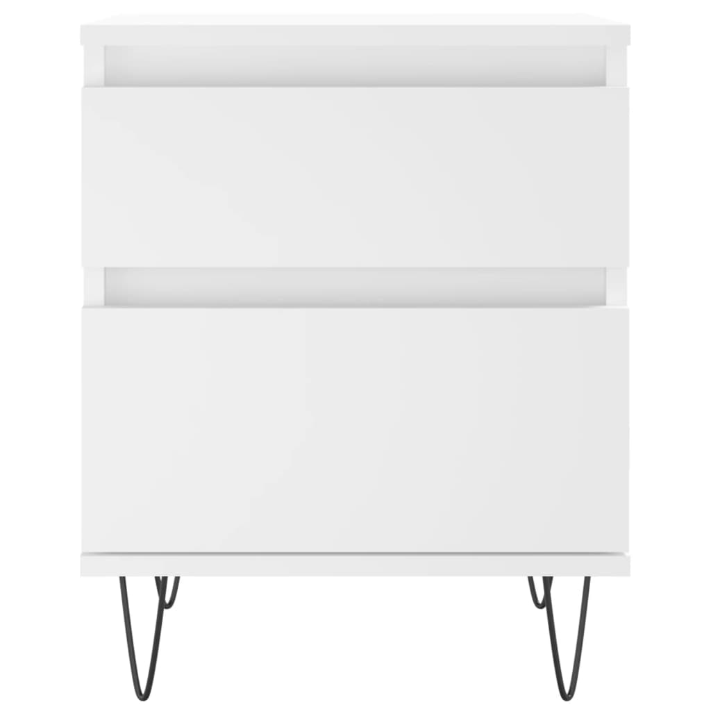 Nattbord 2 stk hvit 40x35x50 cm konstruert tre