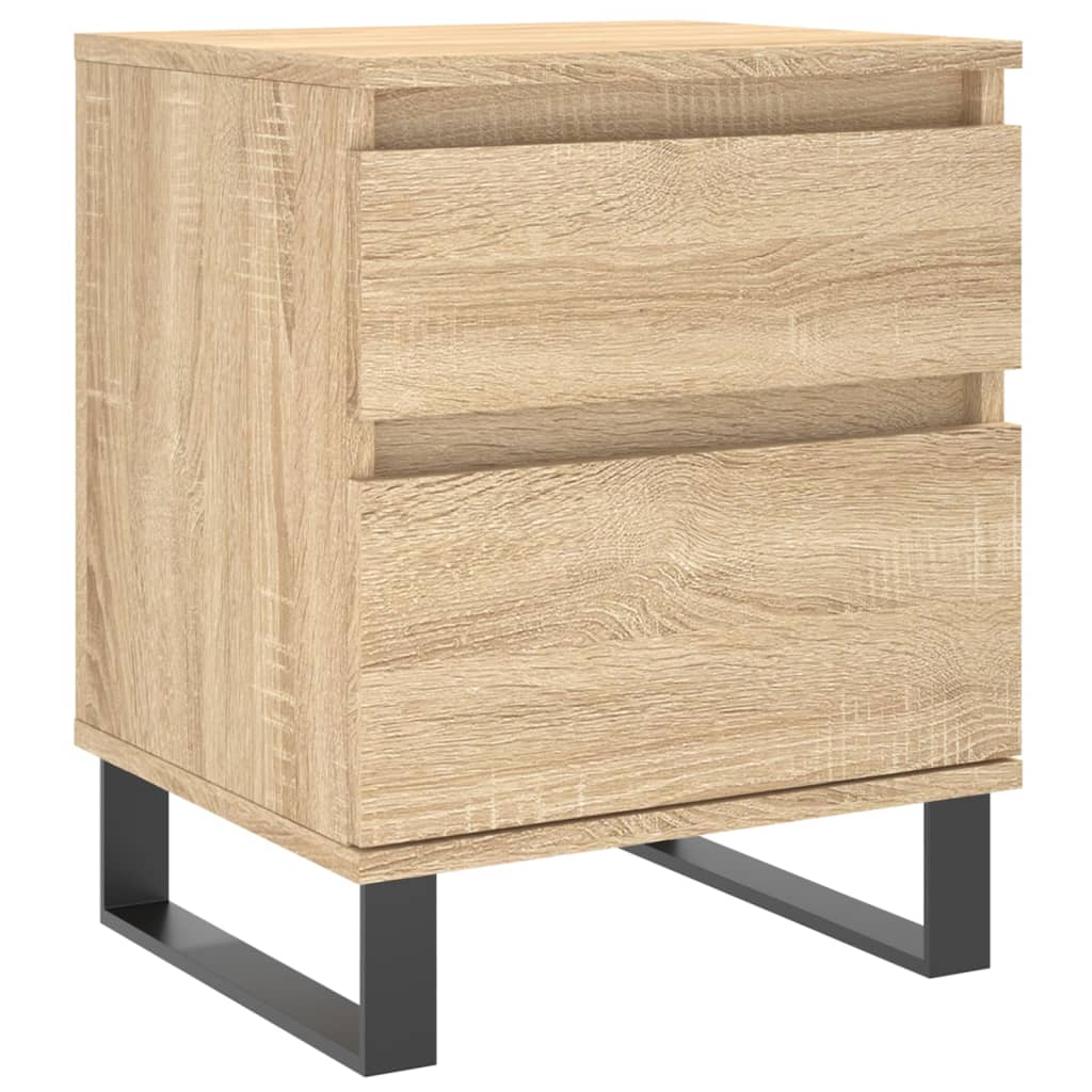 Nattbord 2 stk sonoma eik 40x35x50 cm konstruert tre